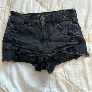 Black american eagle jean shorts. Size:00